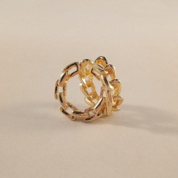 Men's 18K Yellow Gold Filled Ear Chain Clip Cuff Wrap Earrings Gorgeous Gift - Picture 3 of 8